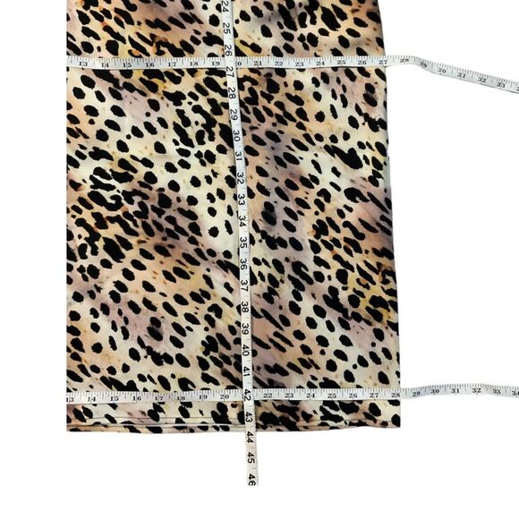 Good American Women’s Leopard Satin Slip Sleeveless Maxi Dress Size 5 - Picture 8 of 9